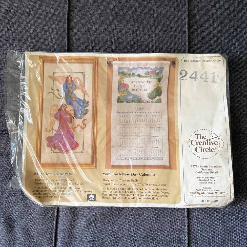Glorious Angels Vintage Counted Cross Stitch Kit by The Creative Circle - 1988